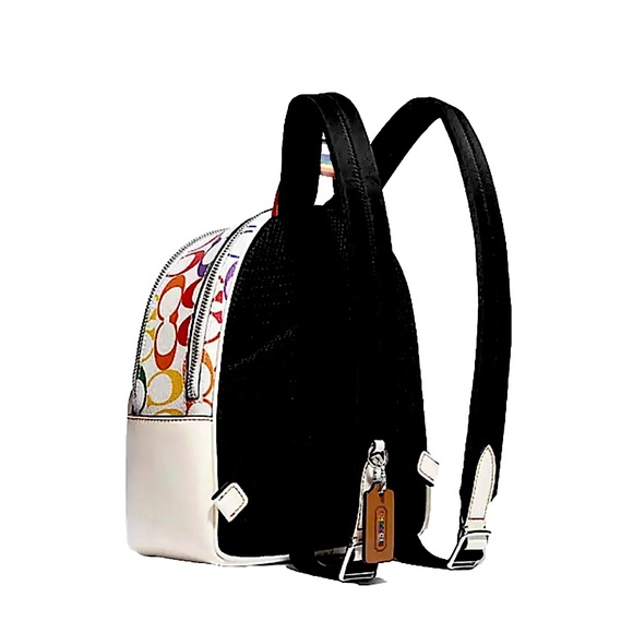 NWT COACH Mini Court Backpack CK377 In Rainbow Signature Canvas Authentic - Picture 4 of 8